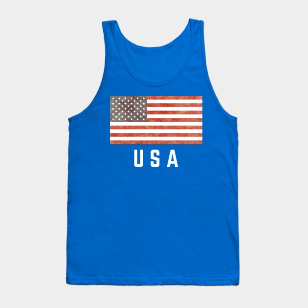 USA American Flag Tank Top by victoriashel